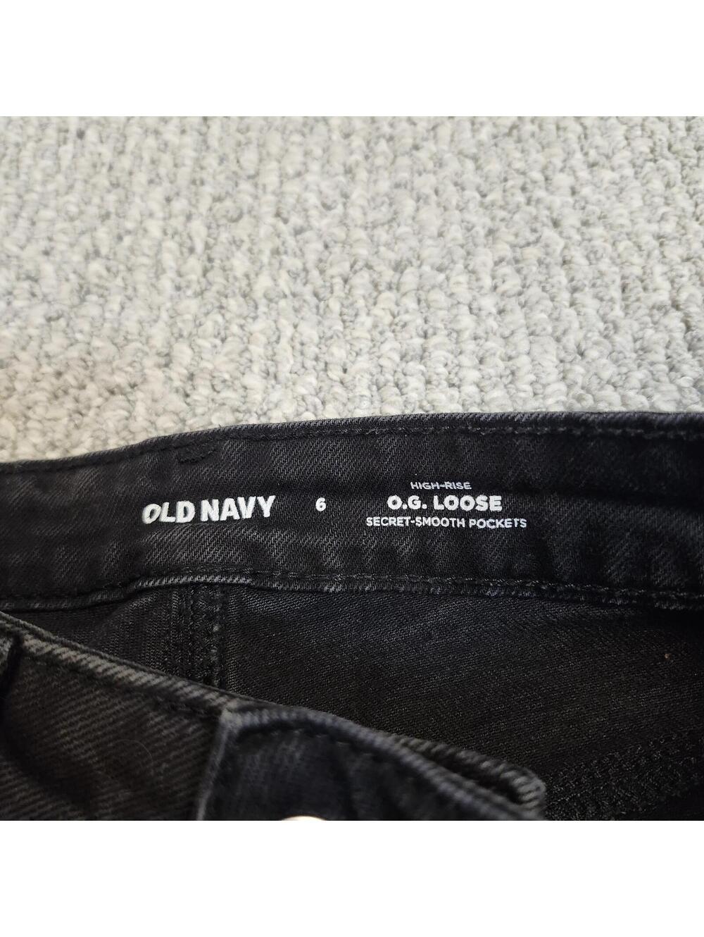 Old Navy High-Rise O.G. Loose Black Jeans Size 6 - Picture 8 of 12